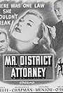 Marguerite Chapman, Adolphe Menjou, and Dennis O'Keefe in Mr. District Attorney (1947)