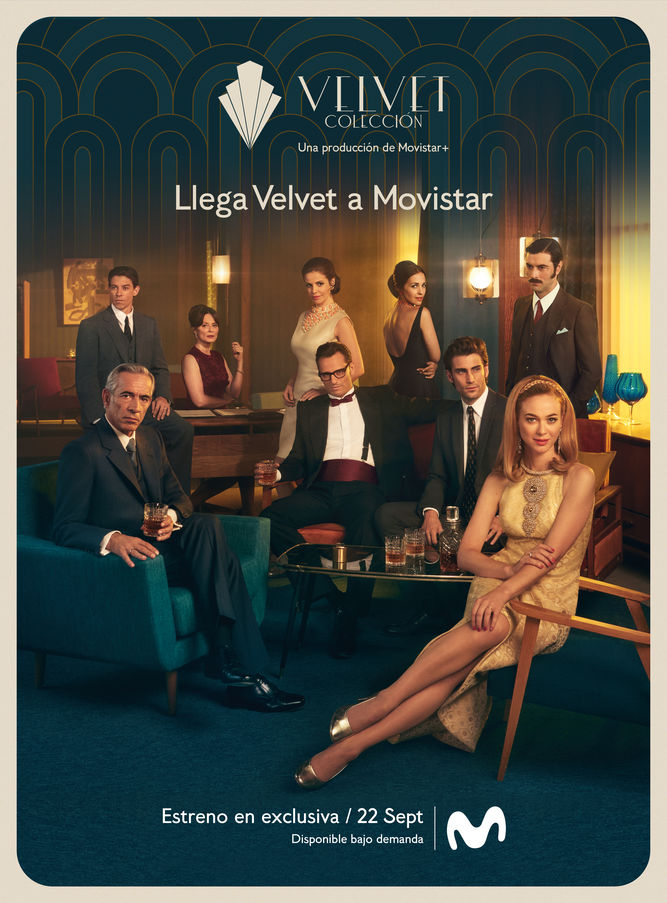 Imanol Arias, Aitana Sánchez-Gijón, Asier Etxeandia, Marta Hazas, Adrián Lastra, Javier Rey, and Fernando Guallar in Velvet Colección (2017)