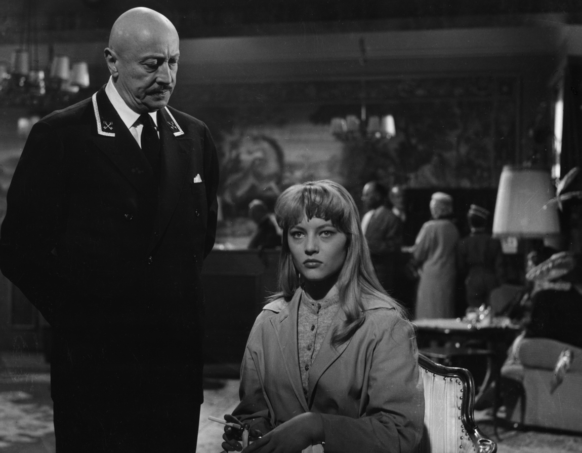 Karin Baal and Hubert von Meyerinck in Das Mädchen Rosemarie (1958)