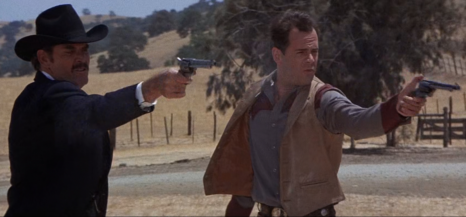 Bruce Willis and James Garner in Sunset (1988)