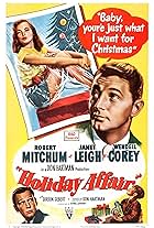 Robert Mitchum, Janet Leigh, Wendell Corey, and Gordon Gebert in Holiday Affair (1949)