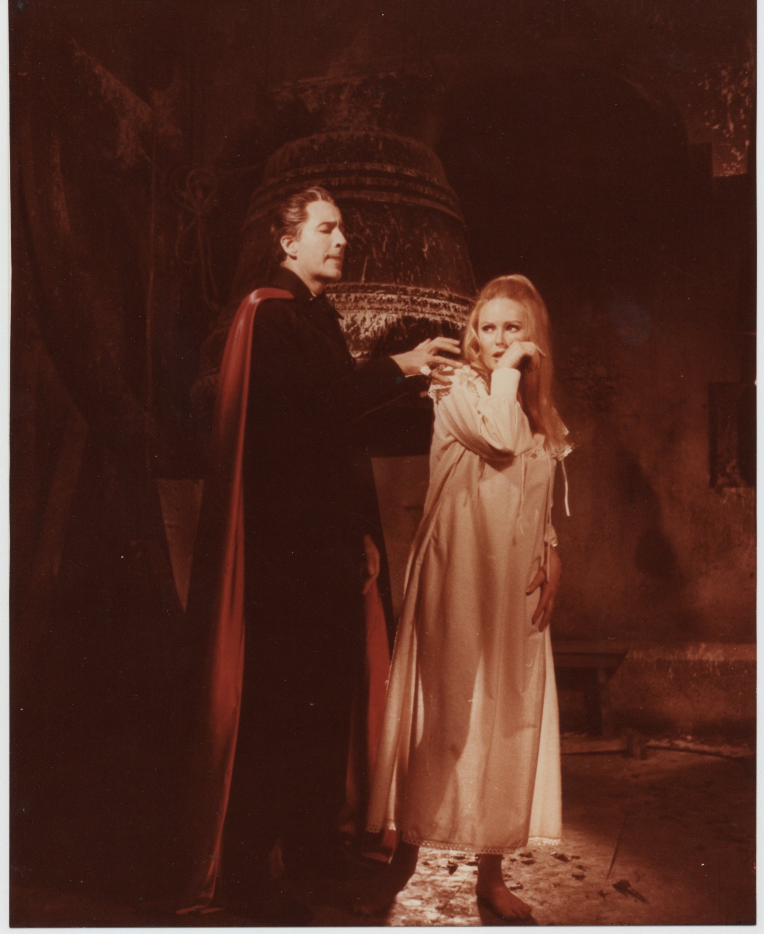 Christopher Lee and Veronica Carlson in Dracula Has Risen from the Grave (1968)