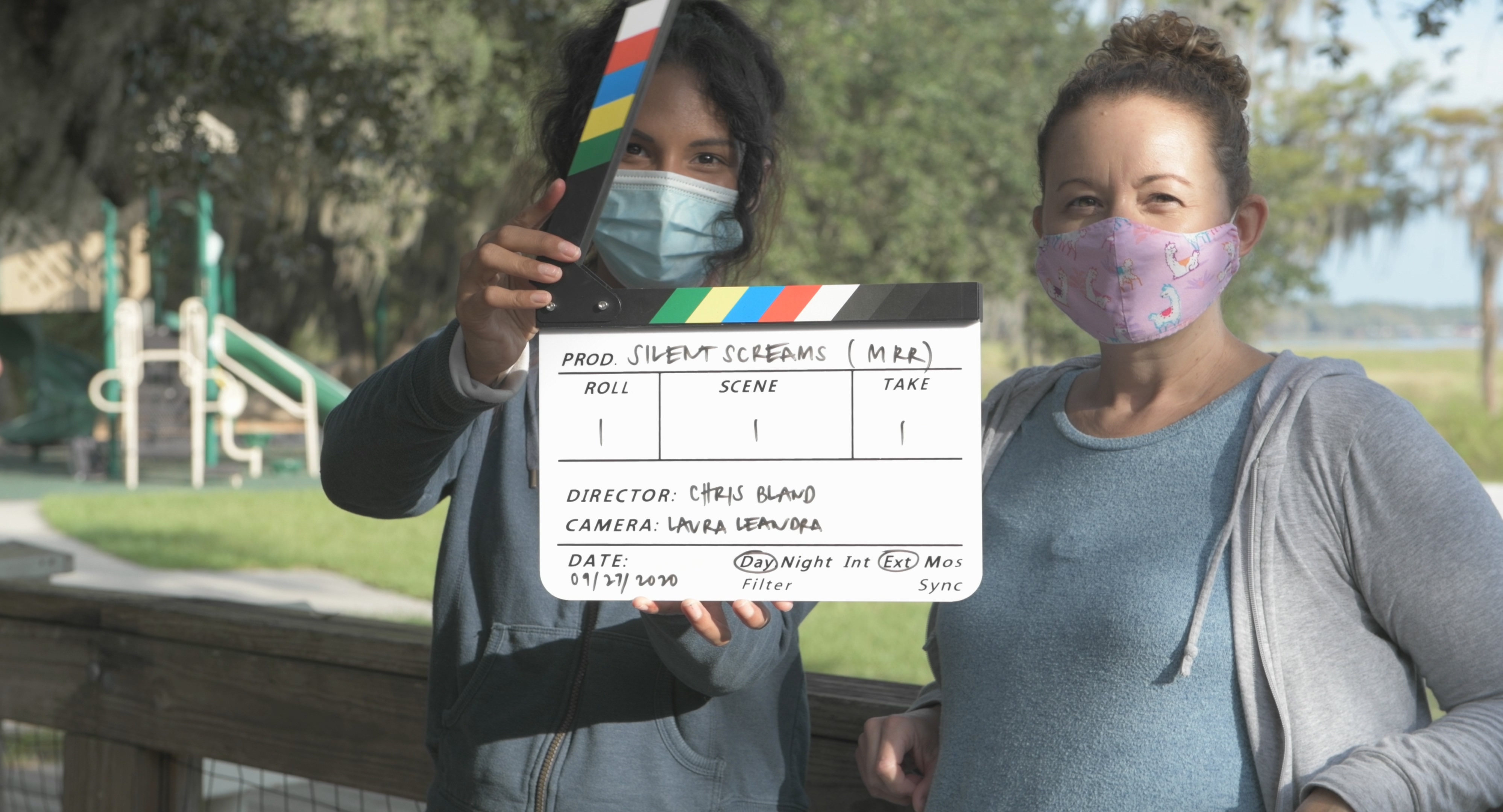 Shaina J. Ibañez and Hollie Binette in Silent Screams (2020)