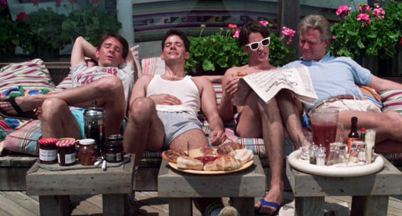 Dermot Mulroney, Bruce Davison, Campbell Scott, and Mark Lamos in Longtime Companion (1989)