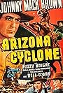 Johnny Mack Brown, Fuzzy Knight, and Nell O'Day in Arizona Cyclone (1941)