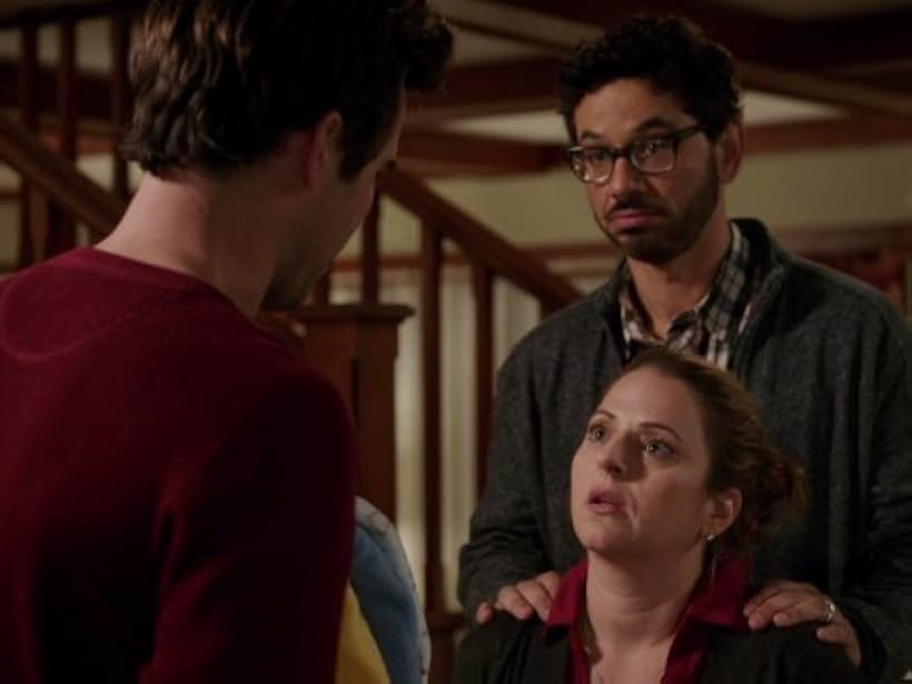 Al Madrigal, David Walton, and Annie Mumolo in About a Boy (2014)