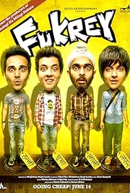 Ali Fazal, Manjot Singh, Pulkit Samrat, and Varun Sharma in Fukrey (2013)