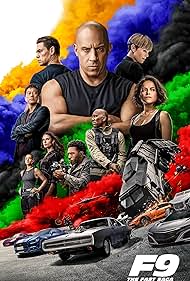 Charlize Theron, Vin Diesel, Jordana Brewster, Sung Kang, Ludacris, Michelle Rodriguez, Tyrese Gibson, John Cena, and Nathalie Emmanuel in Quá Nhanh Quá Nguy Hiểm 9: Huyền Thoại Tốc Độ (2021)