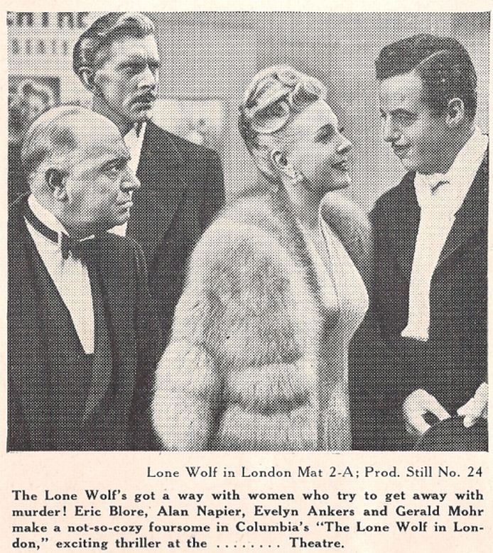 Evelyn Ankers, Eric Blore, Gerald Mohr, and Alan Napier in The Lone Wolf in London (1947)