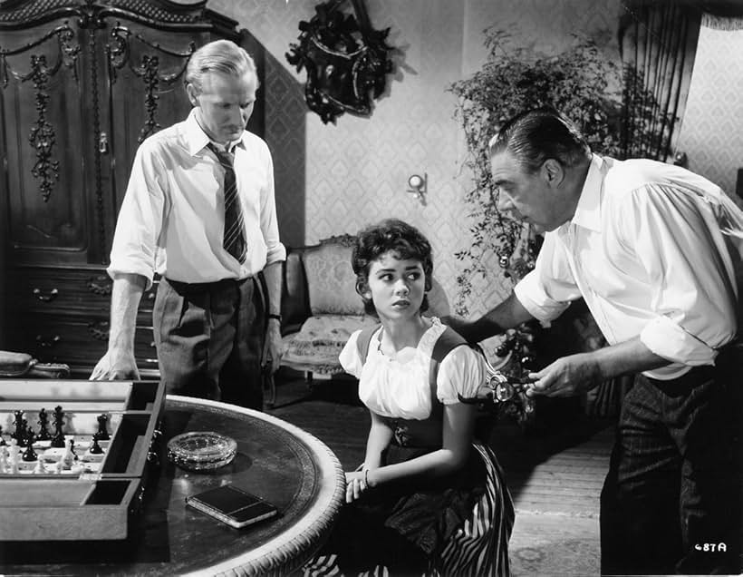 Paul Douglas, Jocelyn Lane, and Leslie Phillips in The Gamma People (1956)