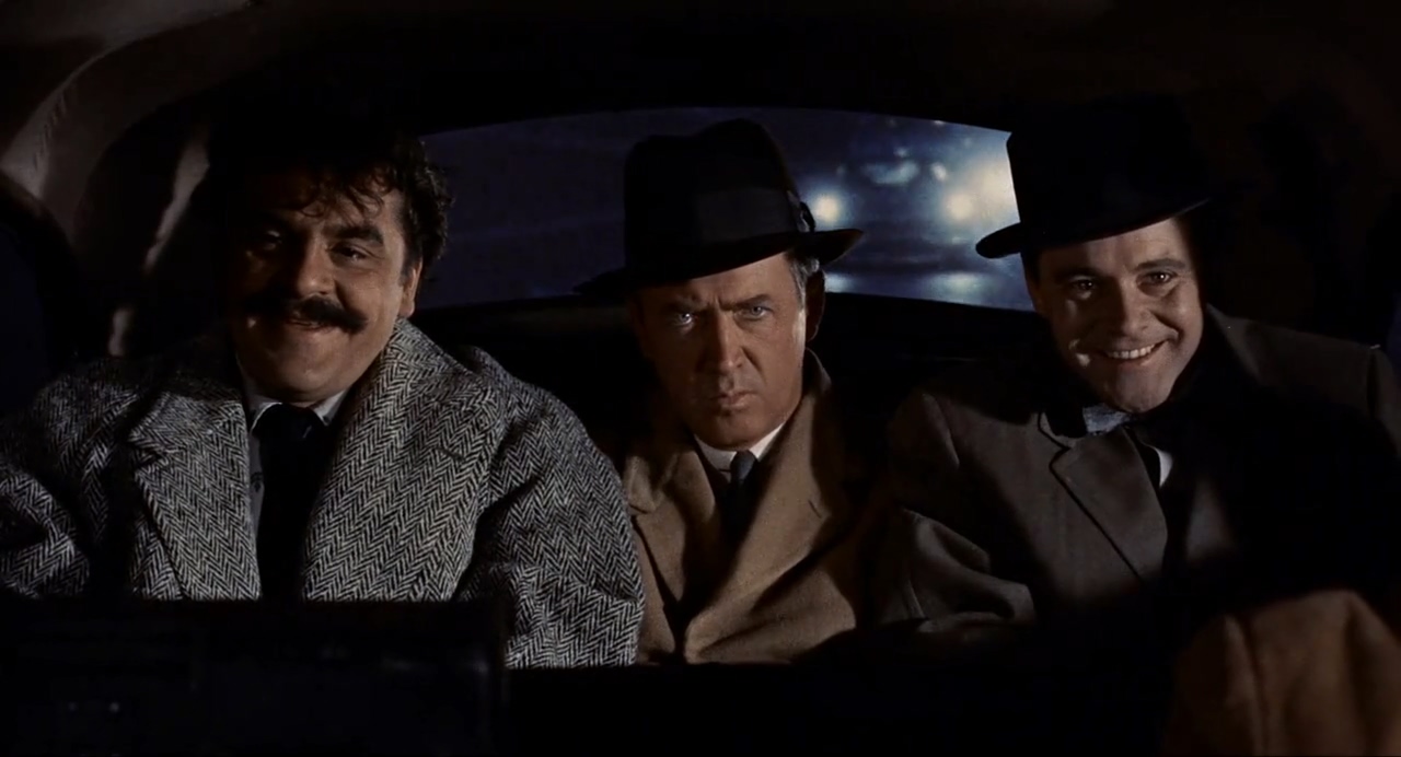 James Stewart, Jack Lemmon, and Ernie Kovacs in Bell Book and Candle (1958)