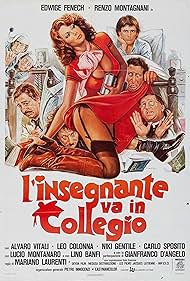 Leo Colonna, Gianfranco D'Angelo, Dino Emanuelli, Edwige Fenech, and Renzo Montagnani in L'insegnante va in collegio (1978)