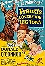 Yvette Duguay, Donald O'Connor, and Molly in Francis Covers the Big Town (1953)