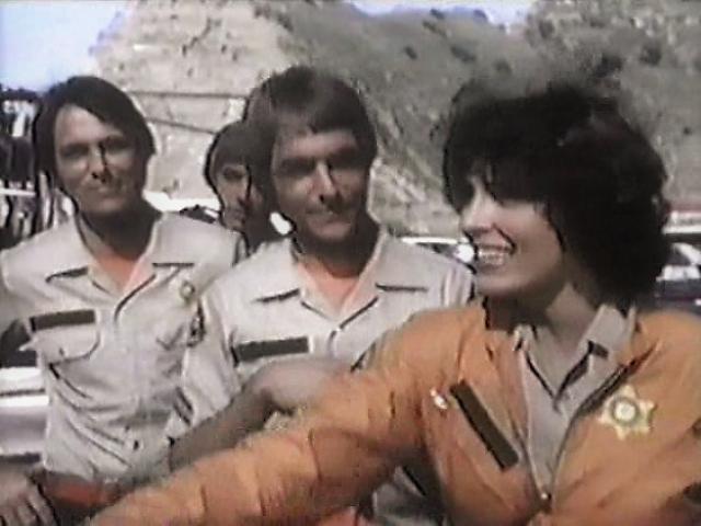 Joanna Cassidy, Mark Harmon, and John Bennett Perry in 240-Robert (1979)