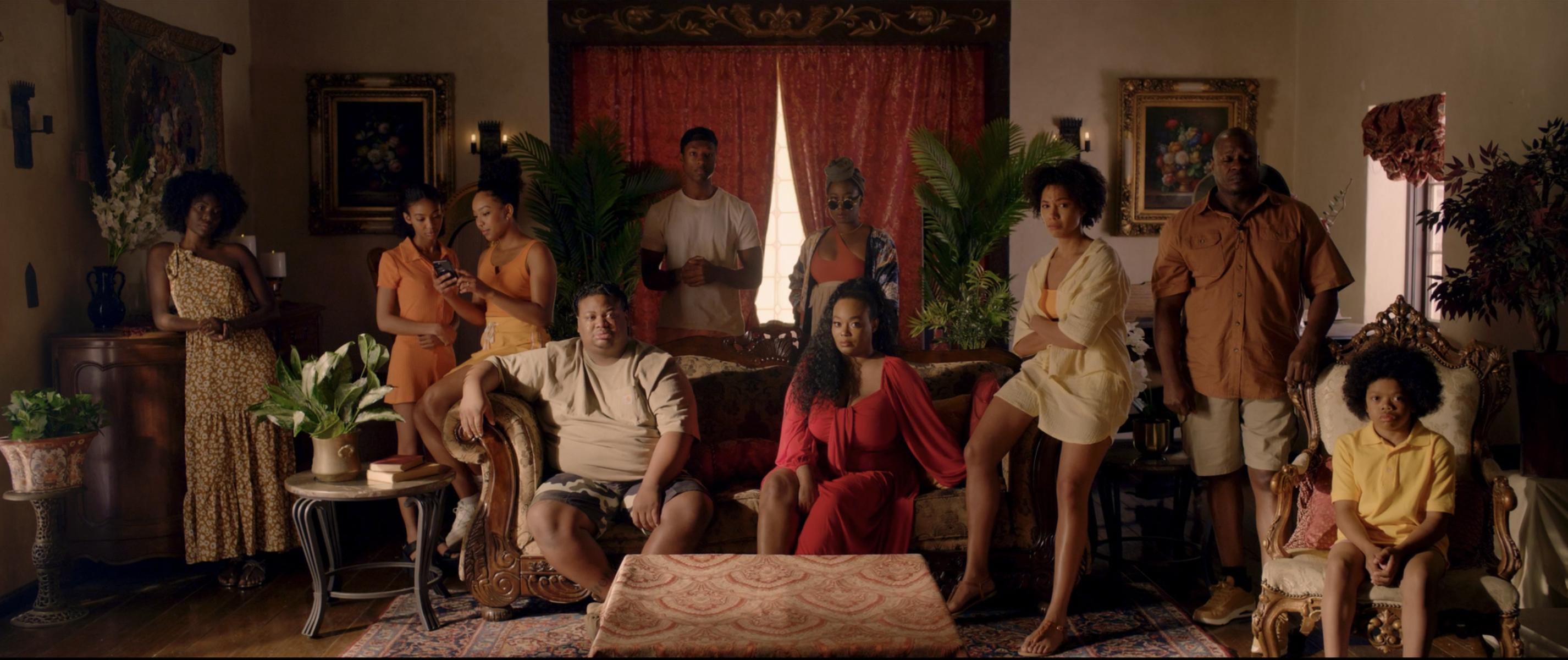 Numa Perrier, Bo Peoples, Angelie Simone, Idris Keith, Mariah Salae, Drew Mote, Denise Milfort, Sasha Compère, Kennedi Nicole Johnson, and Doron JéPaul in The Island (2022)