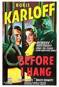 Boris Karloff, Bruce Bennett, and Evelyn Keyes in Before I Hang (1940)