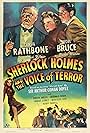 Basil Rathbone, Evelyn Ankers, and Nigel Bruce in Sherlock Holmes and the Voice of Terror (1942)