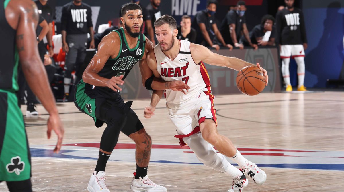 Goran Dragic and Jayson Tatum in 2020 Playoffs - Eastern Conference Finals Heat vs Celtics - Game 2 (2020)