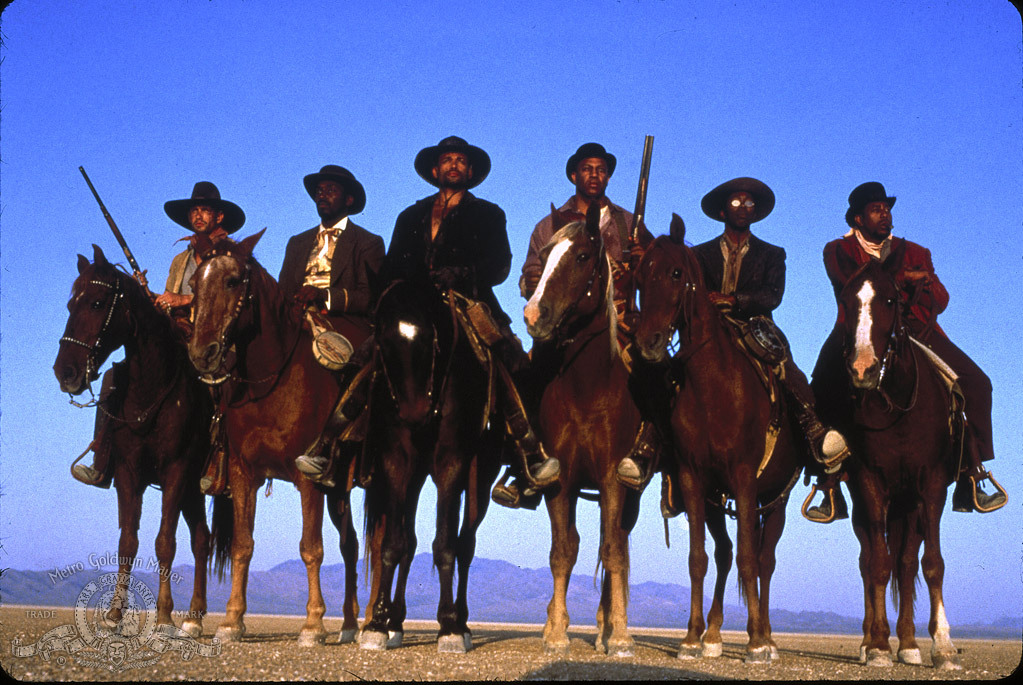 Stephen Baldwin, Tom Lister Jr., Tone Loc, Mario Van Peebles, Big Daddy Kane, and Charles Lane in Posse (1993)