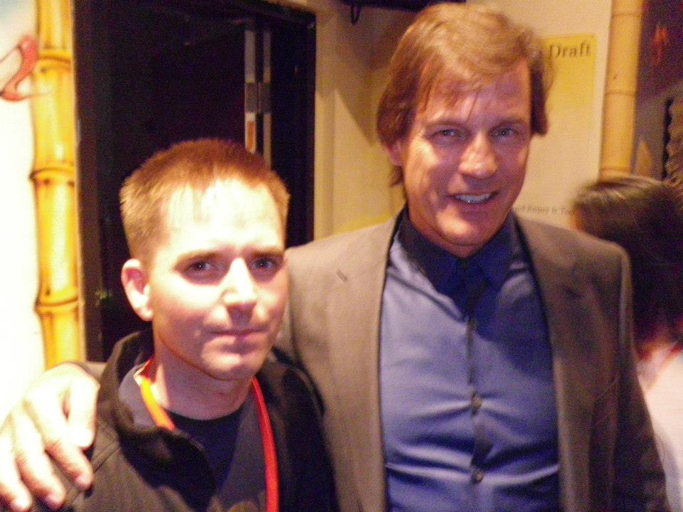 Shane Ryan and Michael Paré at a screening of Road to Hell.