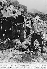 Johnny Luther, Ken Maynard, Pascale Perry, Frank Rice, Jack Rockwell, Lem Sowards, and Robert Walker in The Fiddlin' Buckaroo (1933)