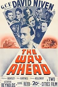 David Niven, Leslie Dwyer, Jimmy Hanley, William Hartnell, Stanley Holloway, Mary Jerrold, John Laurie, and Tessie O'Shea in The Way Ahead (1944)