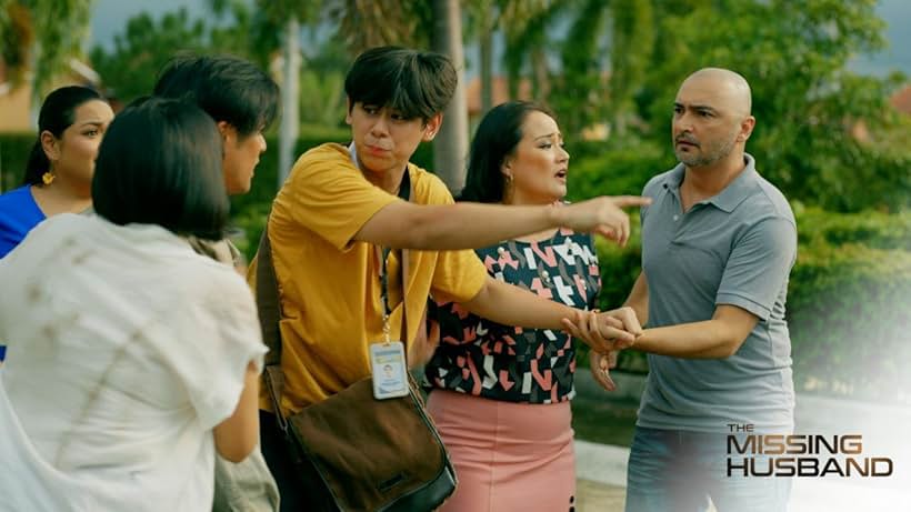 Michael Flores, Max Eigenmann, and Bryce Eusebio in The Missing Husband (2023)