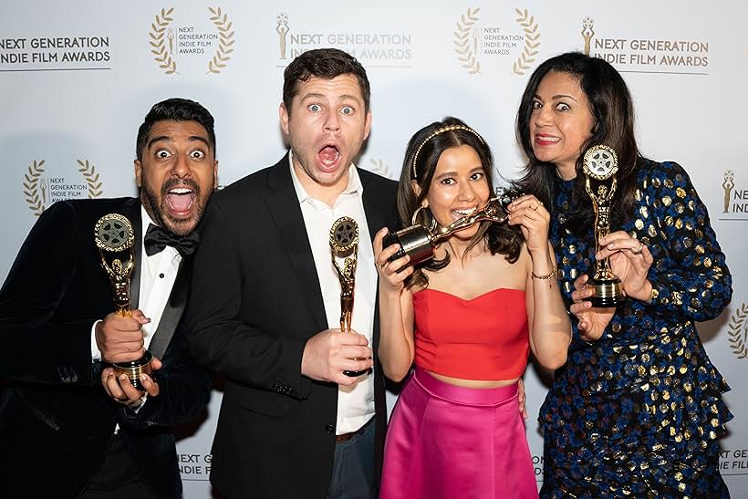 Cameron Fife, Anna Khaja, Sujata Day, and Ritesh Rajan at an event for Definition Please (2020)