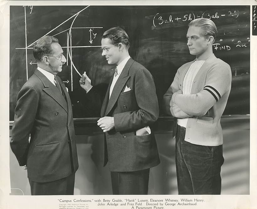 Richard Denning, Fritz Feld, and William Henry in Campus Confessions (1938)