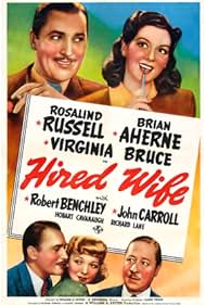 Brian Aherne, Robert Benchley, Virginia Bruce, John Carroll, and Rosalind Russell in Hired Wife (1940)