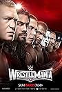 Steve Borden, Mark Calaway, Paul Levesque, John Cena, Brock Lesnar, Bryan Danielson, and Joe Anoa'i in WrestleMania (2015)