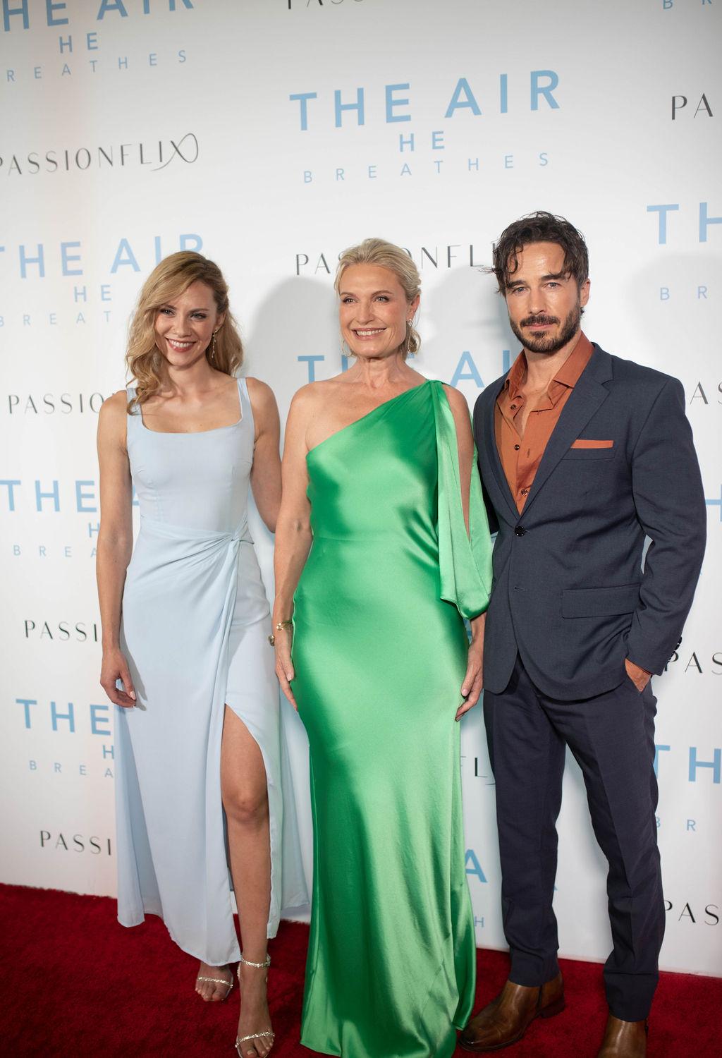 Ryan Carnes, Tosca Musk, and Kelcie Stranahan at the Premier for THE AIR HE BREATHES