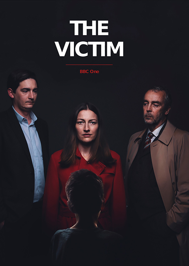 John Hannah, Kelly Macdonald, Zak Leyni, and James Harkness in The Victim (2019)