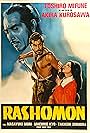 Toshirô Mifune, Machiko Kyô, and Masayuki Mori in Rashomon (1950)