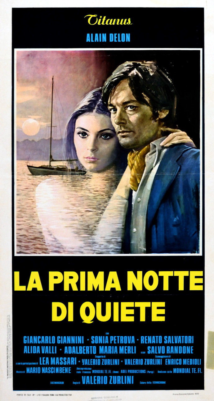 Alain Delon and Sonia Petrovna in La prima notte di quiete (1972)