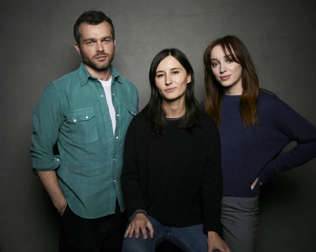 Alden Ehrenreich, Chloe Domont, Phoebe Dynevor at a Sundance Film Festival event