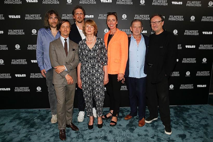 Rainer Bock, Corinna Harfouch, Tom Schilling, and Jan-Ole Gerster at an event for Lara (2019)