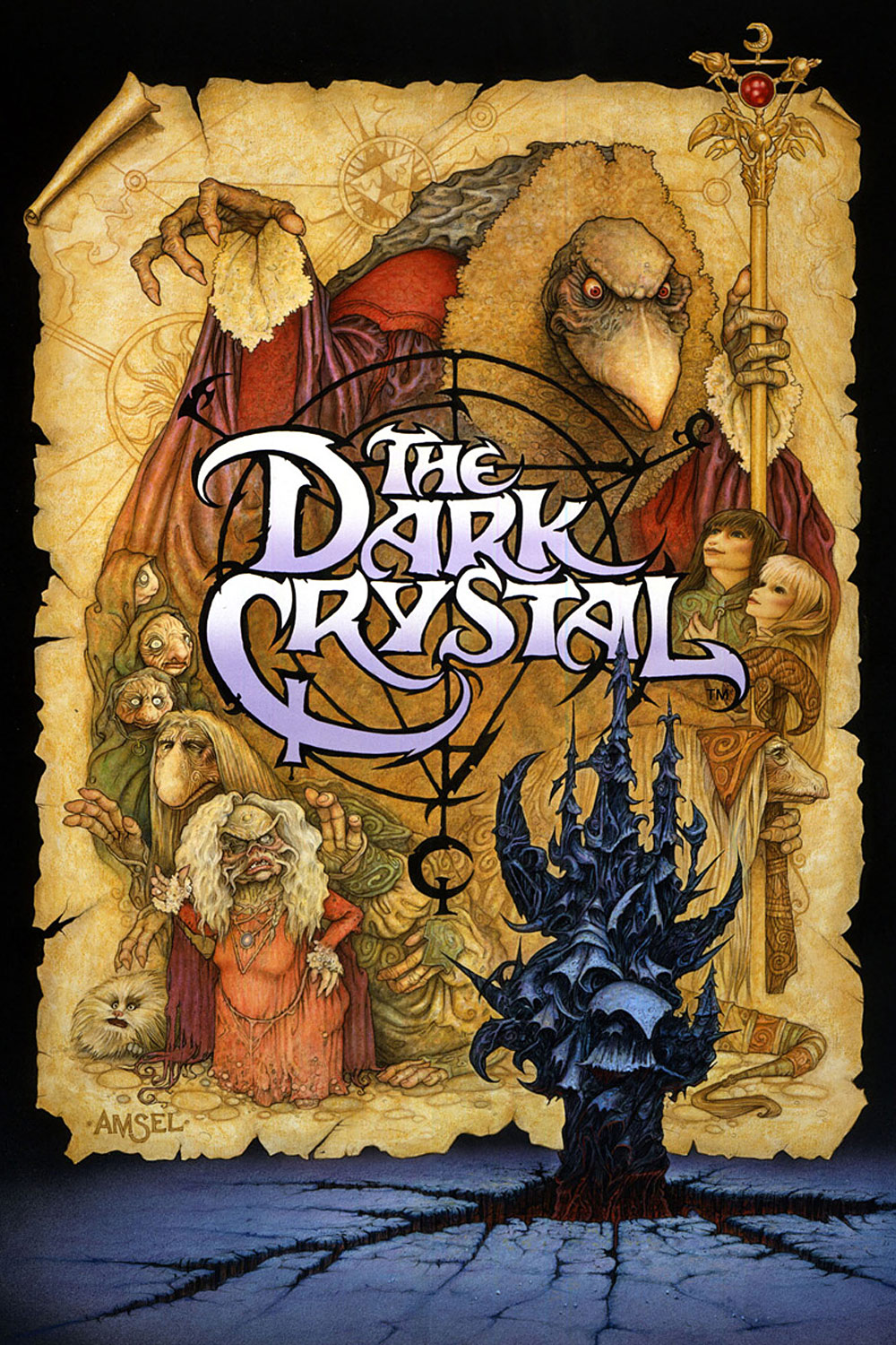 Frank Oz, Jim Henson, Sean Barrett, Barry Dennen, Percy Edwards, Stephen Garlick, Dave Goelz, Miki Iveria, Hus Levant, Lisa Maxwell, Patrick Monckton, Brian Meehl, Kathryn Mullen, Susan Westerby, and Billie Whitelaw in The Dark Crystal (1982)