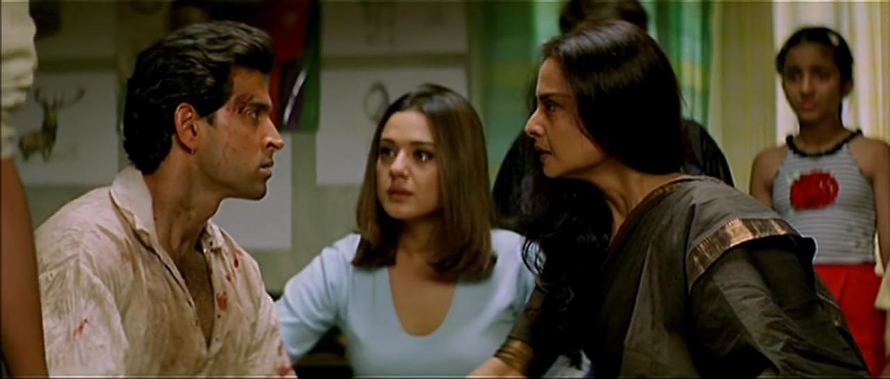 Rekha, Hrithik Roshan, and Preity G Zinta in Koi... Mil Gaya (2003)