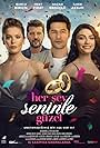 Ilker Aksum, Mert Firat, Hazar Ergüçlü, and Burcu Biricik in Her Sey Seninle Güzel (2018)