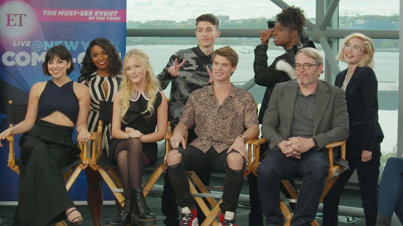 Cast photo of Daybreak during Entertainment Tonight's interview at NYCC