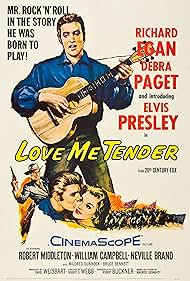 Elvis Presley, Richard Egan, and Debra Paget in Love Me Tender (1956)