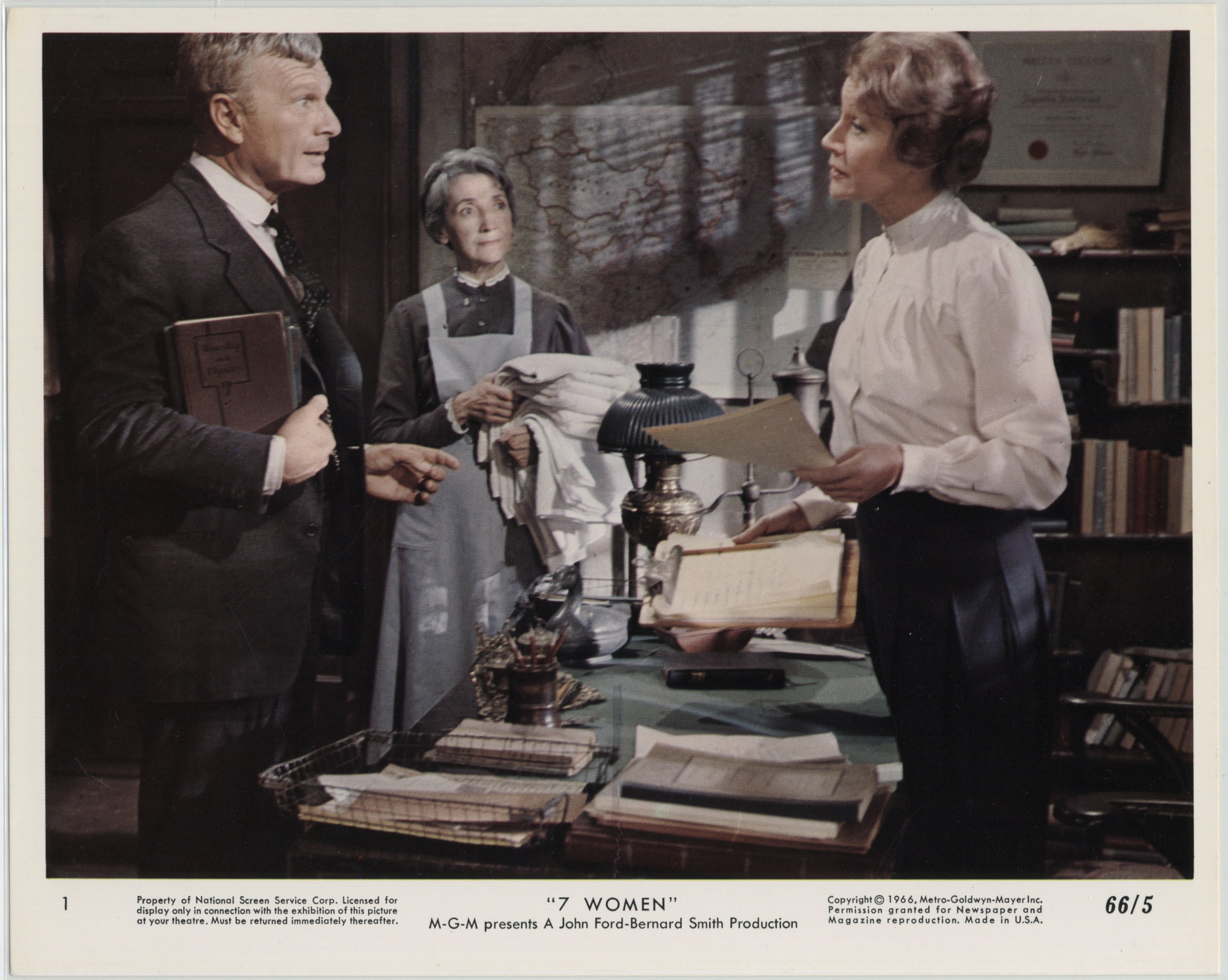 Eddie Albert, Mildred Dunnock, and Margaret Leighton in 7 Women (1965)