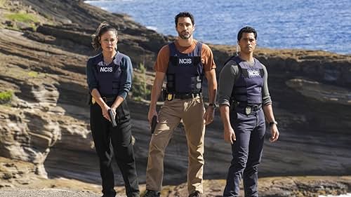 Vanessa Lachey, Noah Mills, and Alex Tarrant in NCIS: Hawai'i (2021)