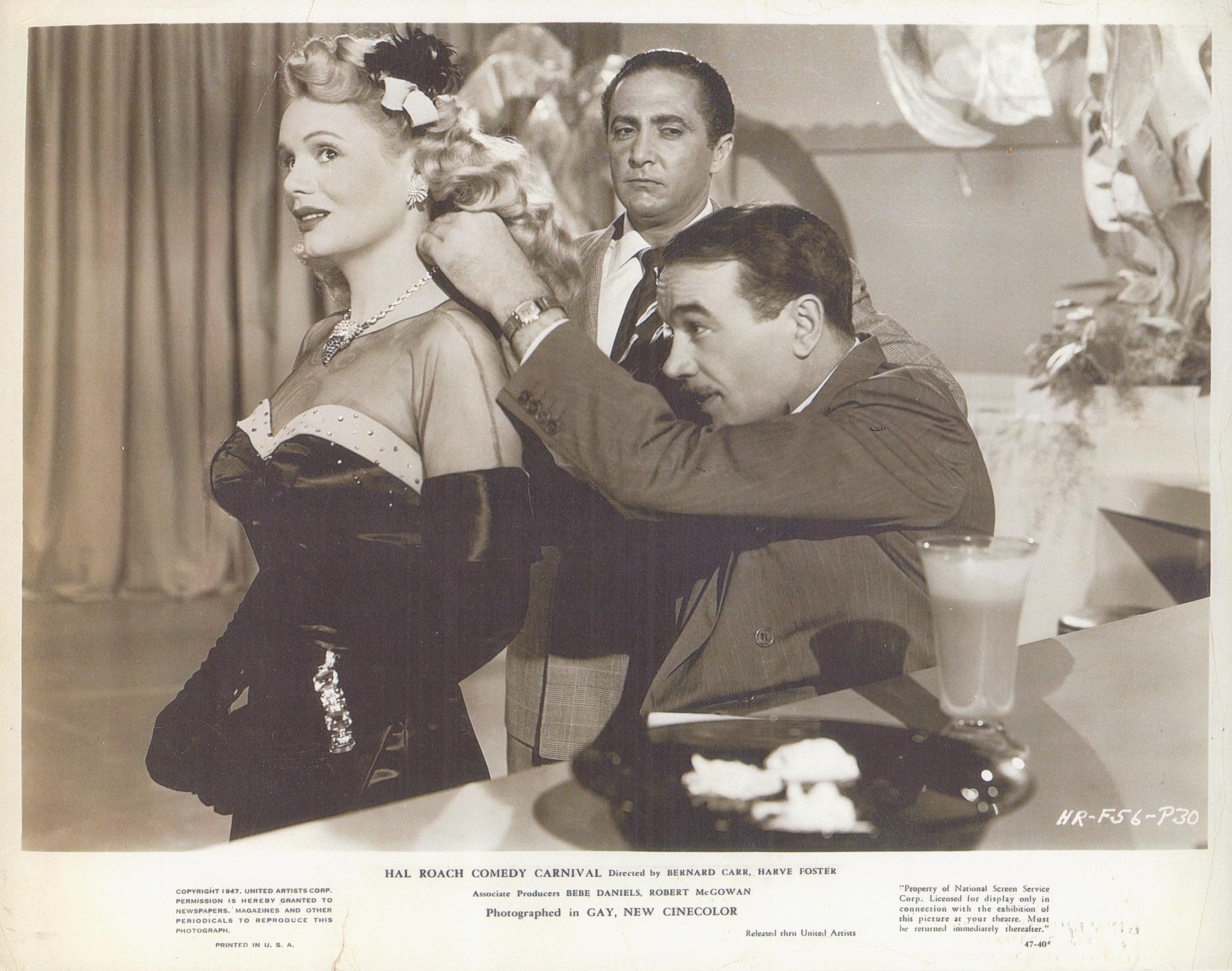 Walter Abel, Sheldon Leonard, and Marie Wilson in The Fabulous Joe (1947)