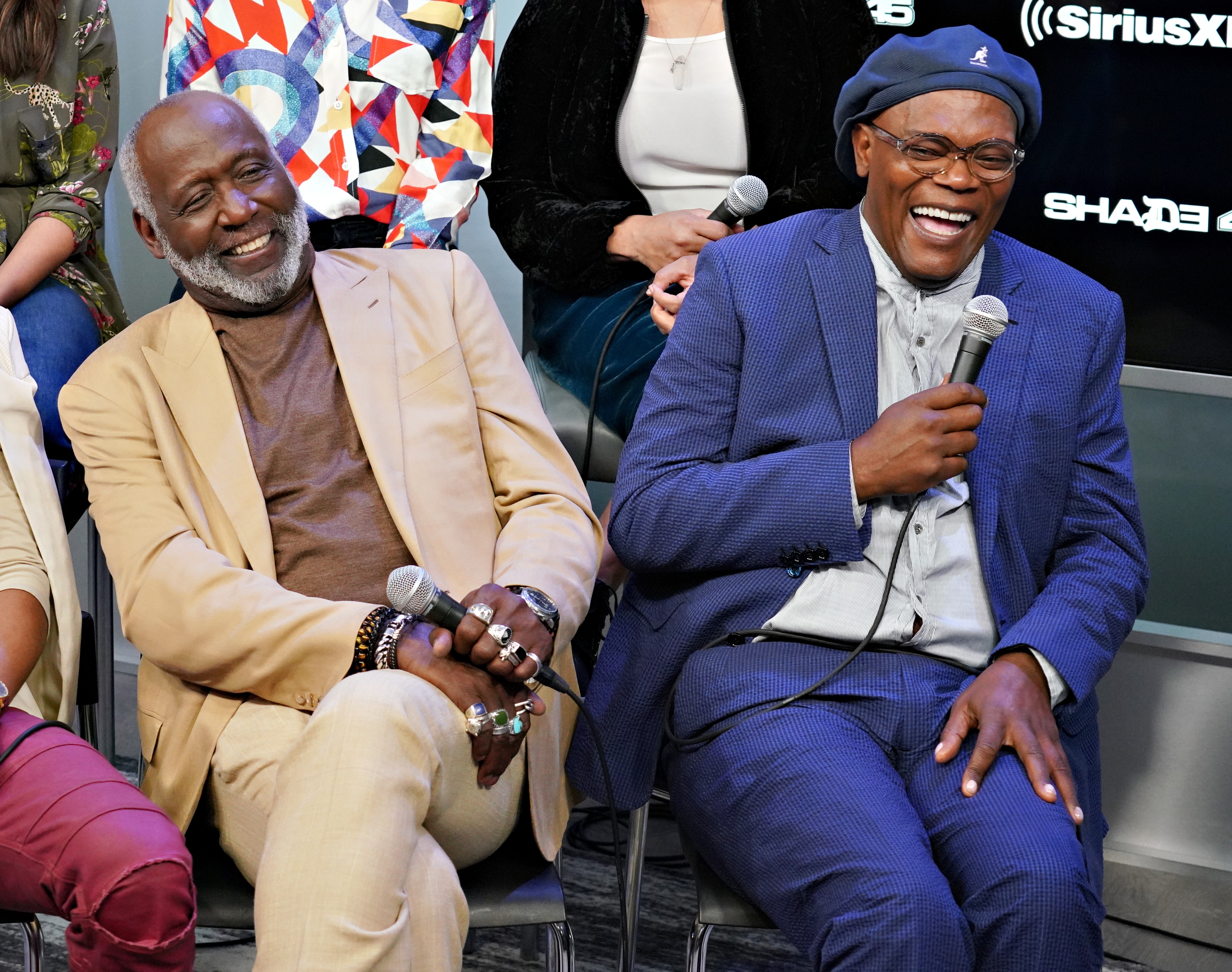 Samuel L. Jackson and Richard Roundtree at an event for Thám Tử Shaft (2019)