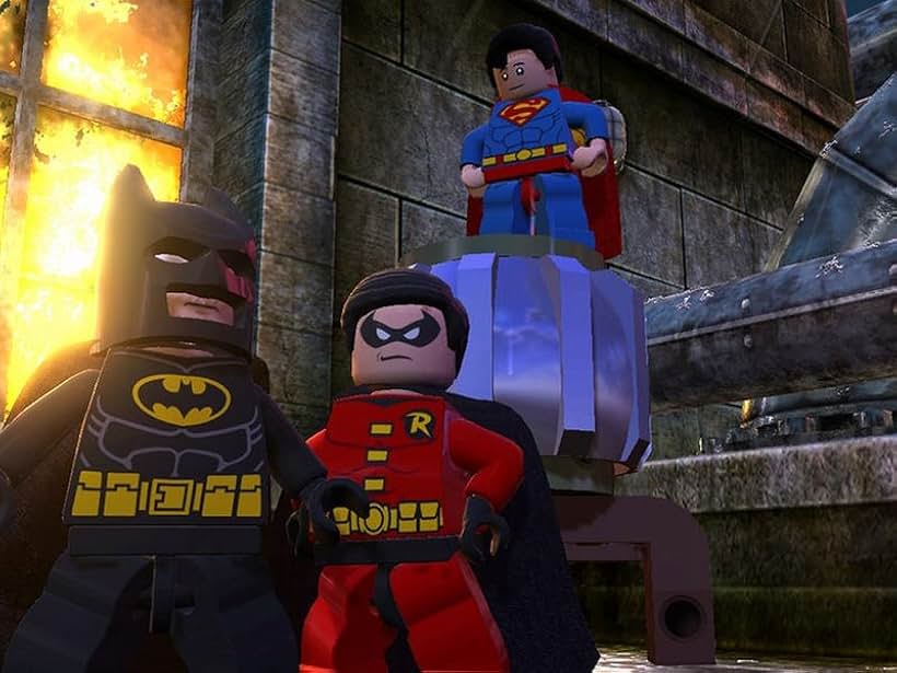 Charlie Schlatter, Travis Willingham, and Troy Baker in Lego Batman 2: DC Super Heroes (2012)