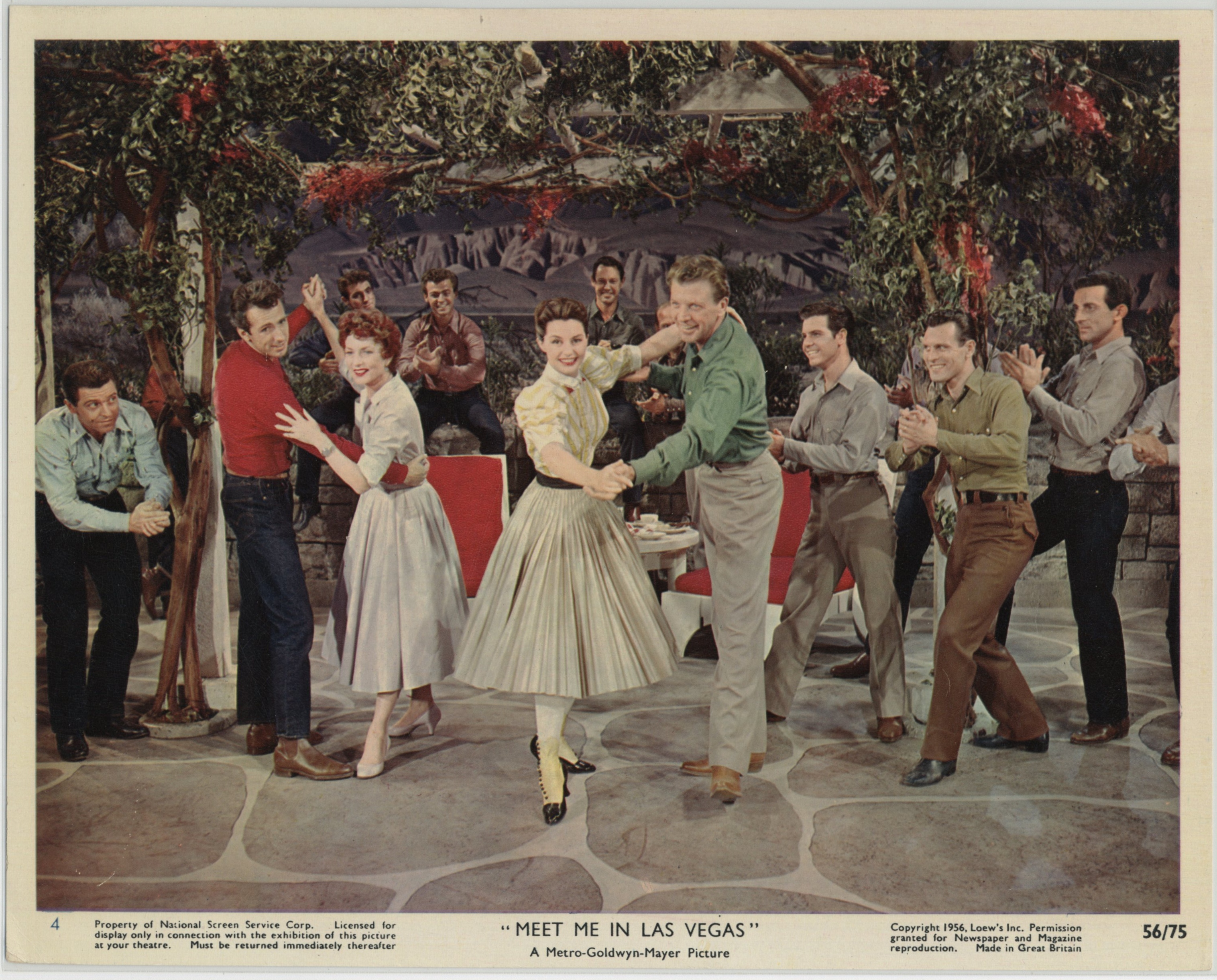 Agnes Moorehead, Cyd Charisse, Herman Boden, Buddy Bryan, Dan Dailey, Dickie Humphreys, Jerry Rush, Buddy Spencer, Roy Palmer, and Gene Dailey in Meet Me in Las Vegas (1956)