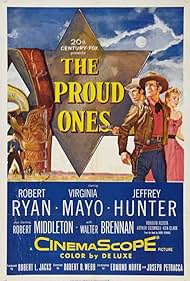 Jeffrey Hunter, Virginia Mayo, and Robert Ryan in The Proud Ones (1956)