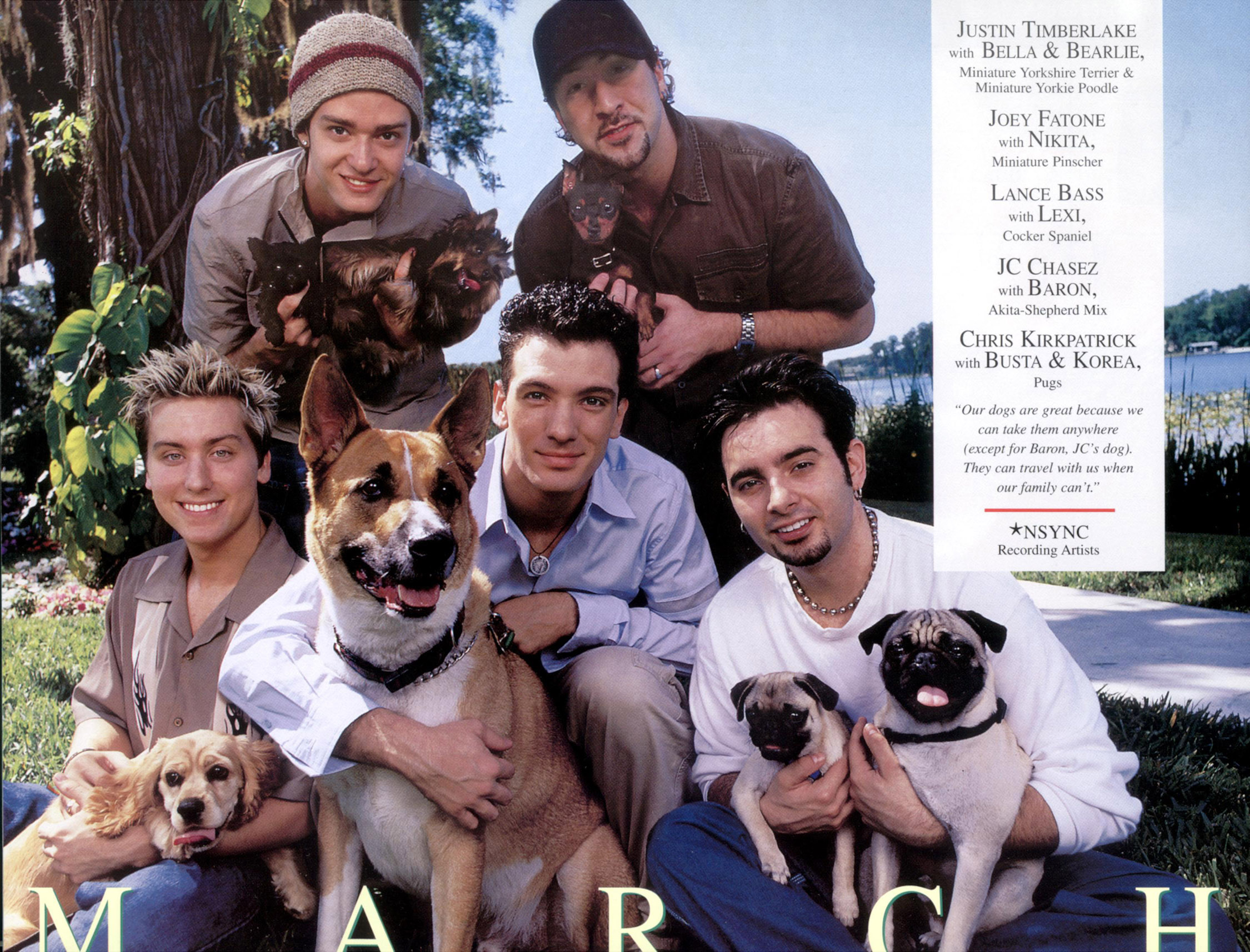 Lance Bass, Joey Fatone, Chris Kirkpatrick, Justin Timberlake, and JC Chasez